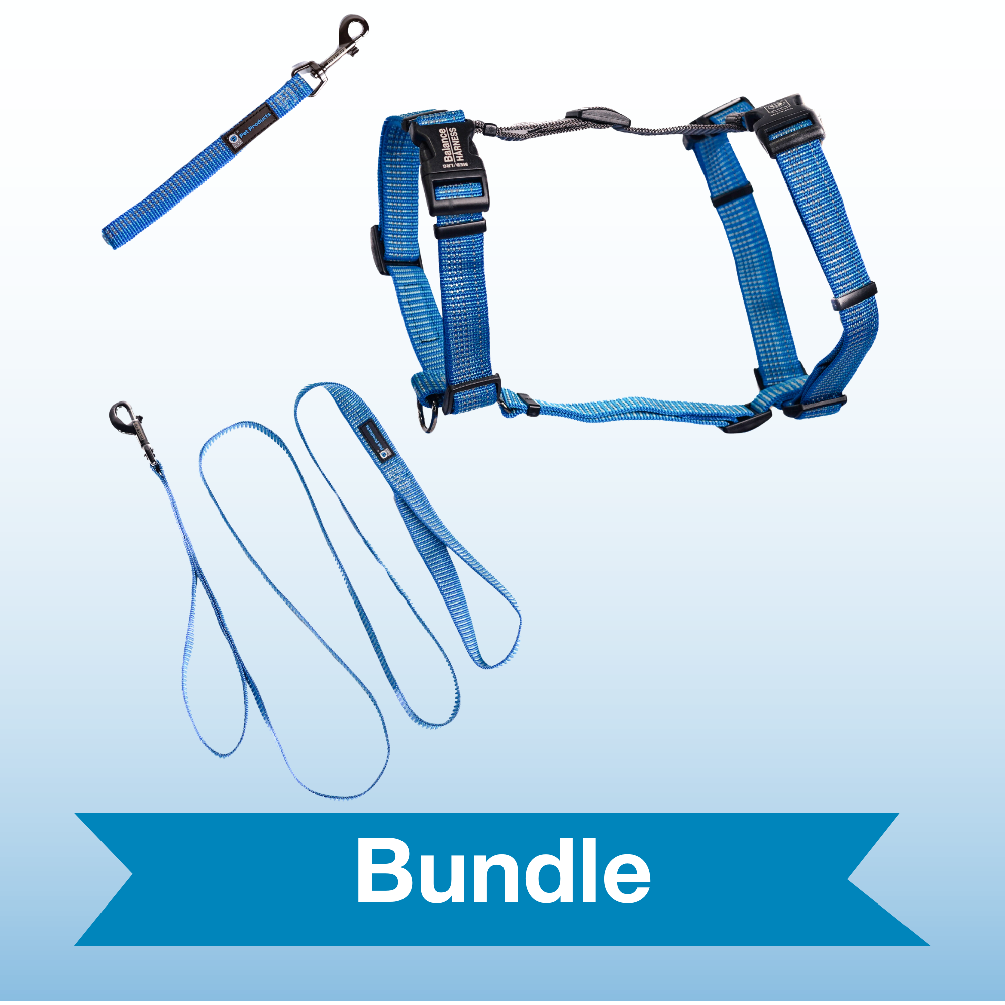 Blue Iceberg Reflective Balance Harness Bundle with 6' Leash – Blue-9 ...