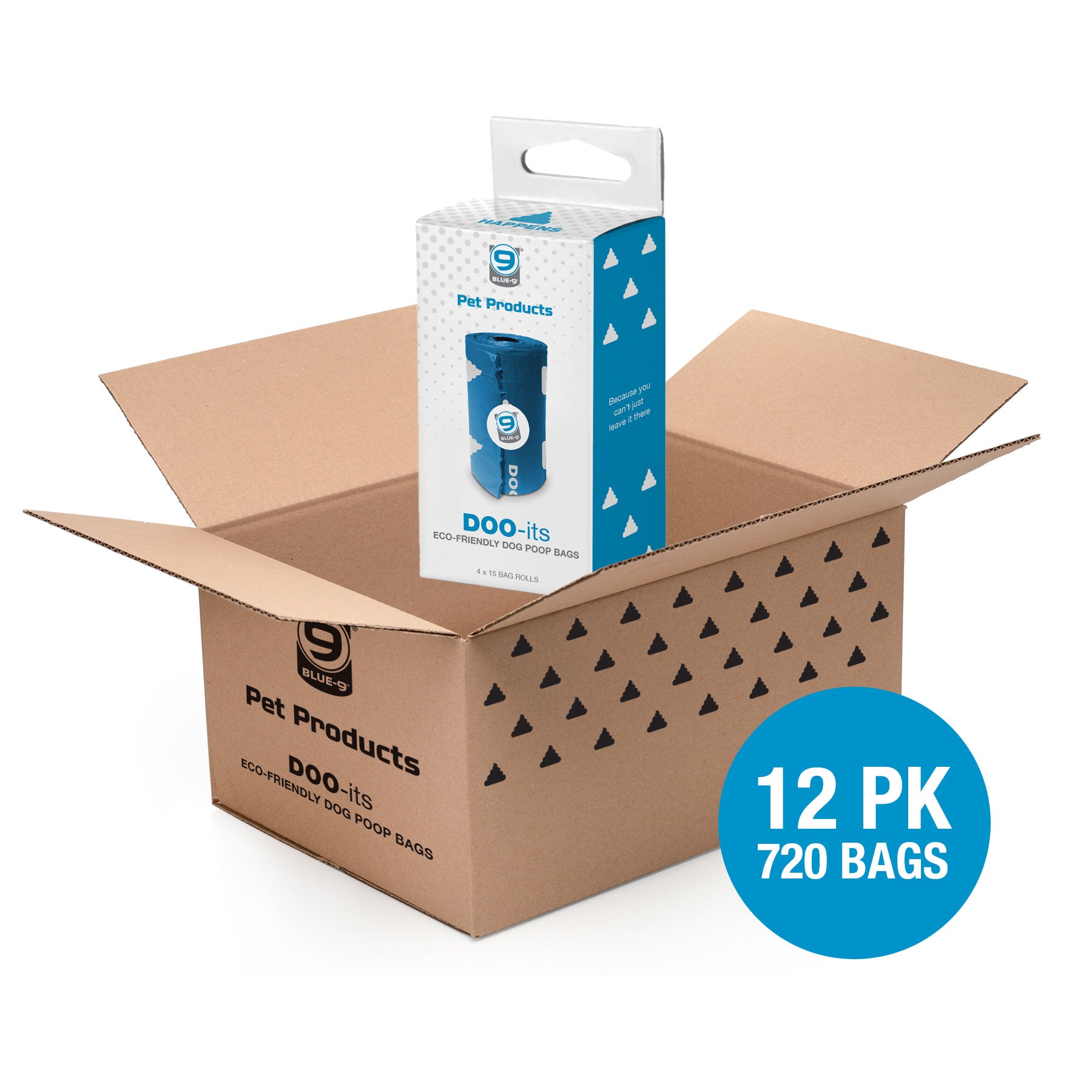 DOOit Eco-Friendly Dog Poop Bags - Leak-Proof & Odor-Proof | Blue